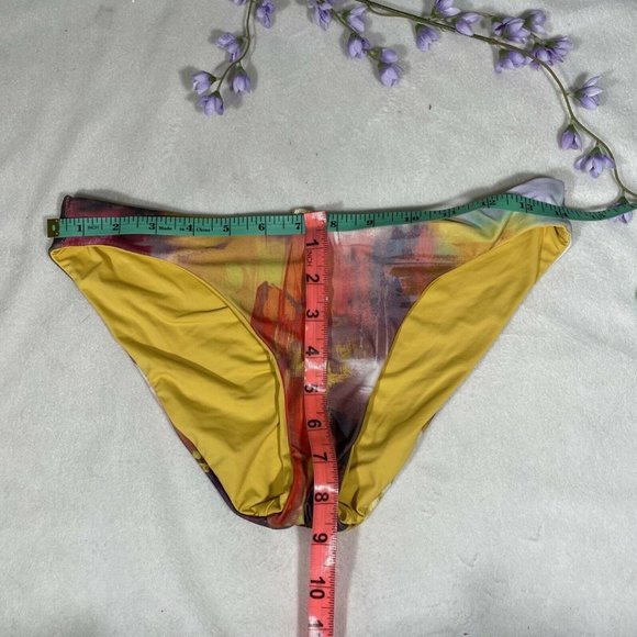 NEW Becca Maestro Reversible Yellow Bikini Bottoms Medium - Picture 8 of 12
